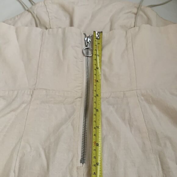 Urban Outfitters Stretch Linen Mini Dress Size 6 - Picture 7 of 9